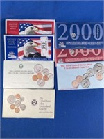 Five Uncirculated US Coin Sets