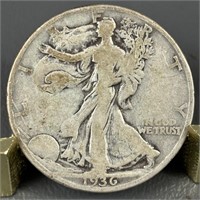 1936-D Walking Liberty Silver (90%) Half Dollar