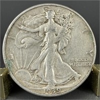 1939-D Walking Liberty Silver (90%) Half Dollar