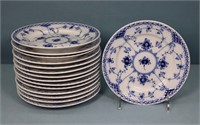(15) Royal Copenhagen Blue Fluted B+B Plates