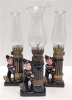 Ceramic Drunkard Oil Lamps, 9" *Bidding 1xqty