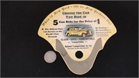 1939 New York Worlds Fair Parmalee Taxi Hand Fan