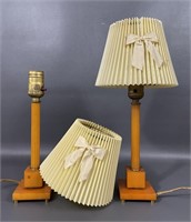 Pair Of Vintage Bake-Lite Lamps