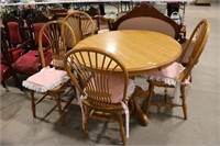PEDESTAL KITCHEN TABLE WITH 4 CHAIRS