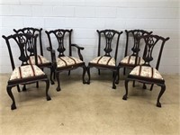 (6) Heavily Carved Dining Room Chairs