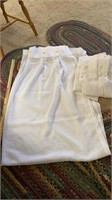84in White Curtains Set 3 Panels