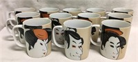 Set Of 12 Fitz And Floyd Cups, Variations