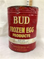 Anheuser-Busch Bud “Frozen Egg Products” Tin, 12