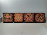 Decorated Wall Plaques, 4 PCs, 12"x12"