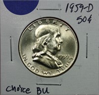 1959-D Franklin Half Dollar Ch. BU