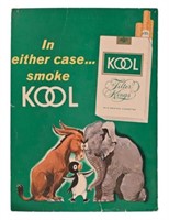 Kool Cigarettes Easel-Back Cardboard Litho Ad