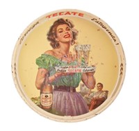 Tecate Beer Mexico Tin Litho Serving Tray