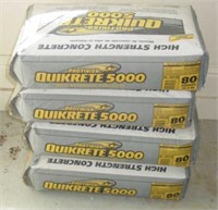 4 - 80lb Bags Quikrete 5000 Cement Mix No 1007-85