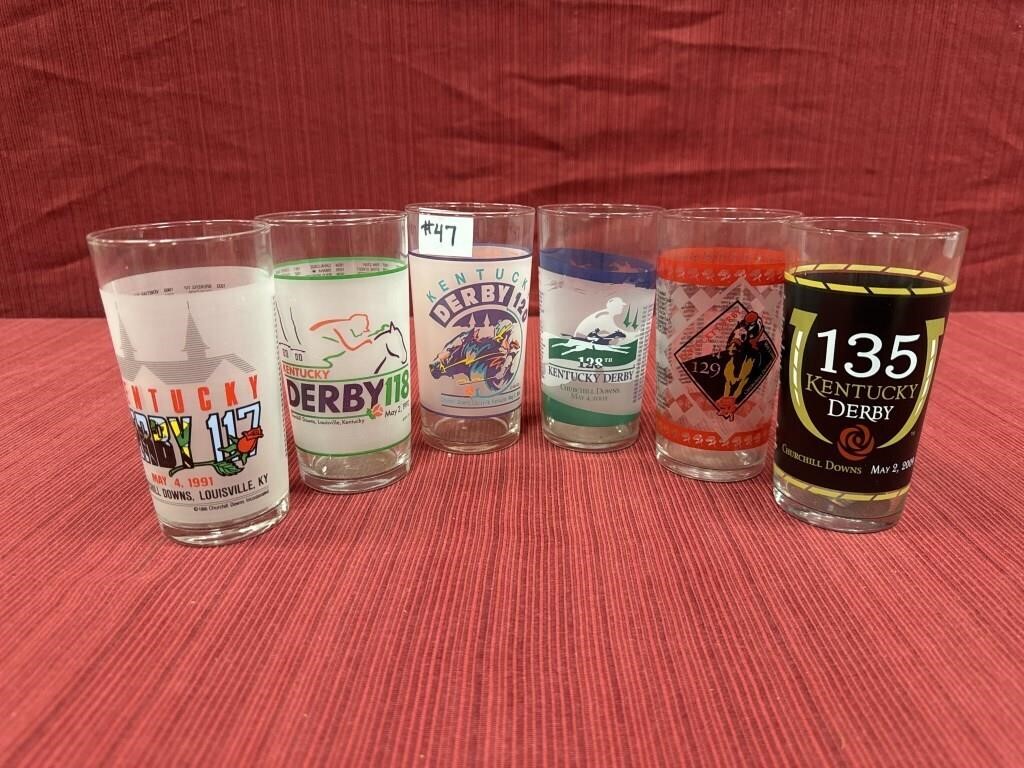6 Derby Glasses: Kentucky Derby 1994, 2003 2002,