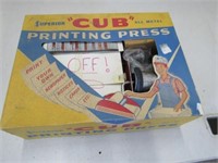 Superior Cub Printing Press with Original Box