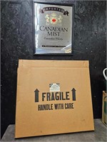 Candian Mist Whiskey Advertising Mirror w/Box