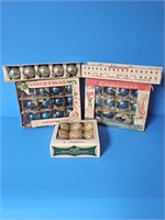 5 BOXES OF VTG CHRISTMAS ORNAMENTS IN