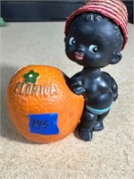 RARE!! 1940'S  5 1/4" Nodding "black Boy" Bank