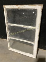 Old Window Frame W/ Original Glass