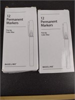 12 Permanent Markers