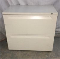 Two 2 Drawer Filing Cabinet's Q