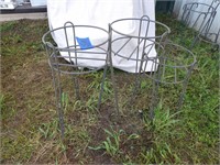 2 20" Metal Plant Stands, 1 14" Metal Plant Stand