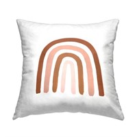 Desert Themed Rainbow Arches Pink Beige pillow