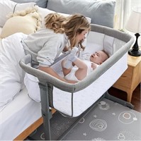 TCBunny 2-in-1 Baby Bassinet & Bedside Sleeper,