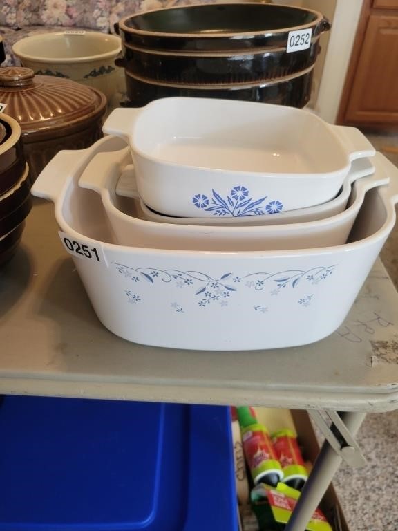 Lot of Casserole Dishes, Corning Ware