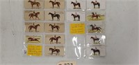 16 Circa 1900s Horse Racing Tobacco Cards