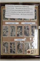 Circa1938 Pinup Girl Tobacco Cards 15 Framed Cards