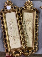 2 Homco Victorian wall plaques