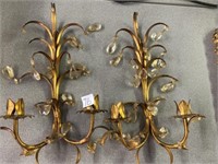 Gorgeous copper tone wall candle sconces