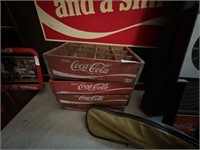 LOT OF FOUR WOODEN COKE CRATES