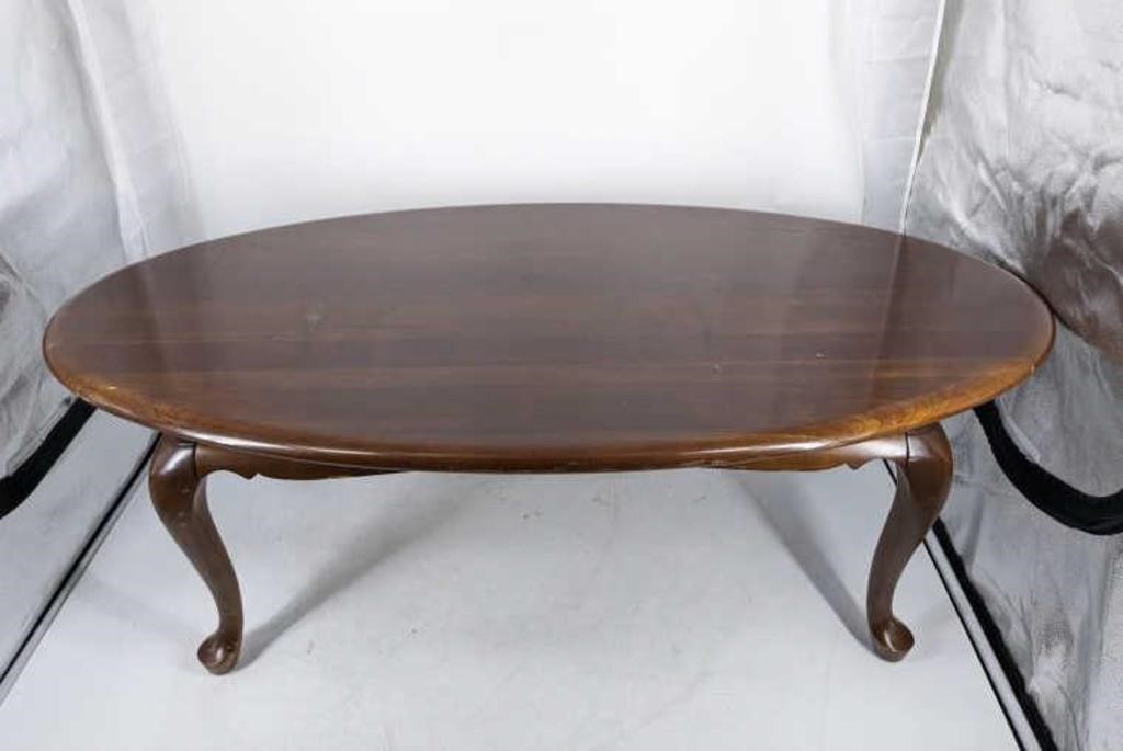 GUC Oval Wooden Coffee Table (48"L 16 1/2"H)