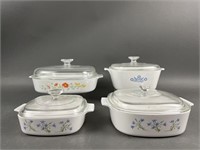 Four Corning Ware Dishes