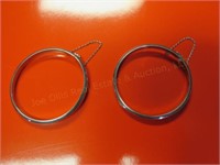 (2) Silver Bracelets Stamped 925