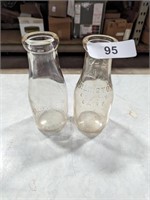 (2) Vintage Milk Jars - St. Elizabeth Hospital