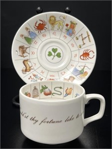 Royal Kendal Astrological Teacup & Saucer, England