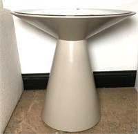Modern Mirrored Top Round Side Table