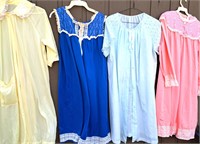 4 ASSORTED LADIES NIGHTIES VINTAGE CLOTHING LOT