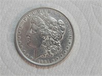 1884-O Morgan Silver Dollar VF+