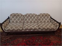 Mid century sofa wood trim 92" long