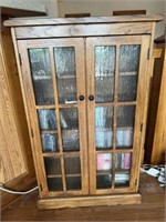 Glass pane storage cabinet + contents