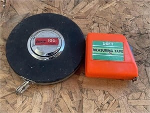 2 Measuring Tapes. 100’ and 16’