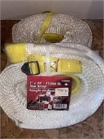 NEW - Pair of 3” x 20’ - 27,000 lbs Tow Straps