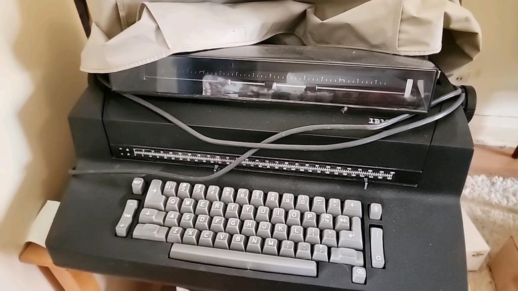 Vintage IBM black typewriter