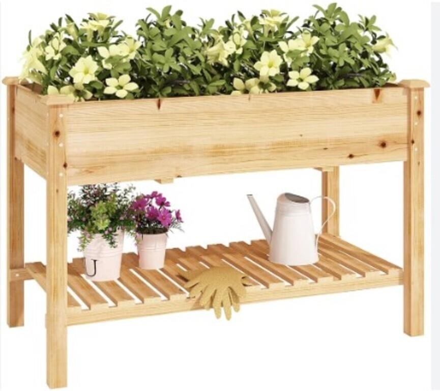 Sogesfurniture Outdoor Planter Bed, Wood Garden