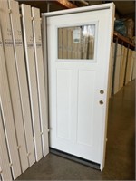36" LH. Fiberglass Craftsman Style Exterior Door