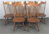 6x The Bid Wood Dining Chairs